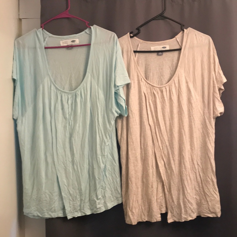 Two nursing maternity shirts- Run smaller like XL